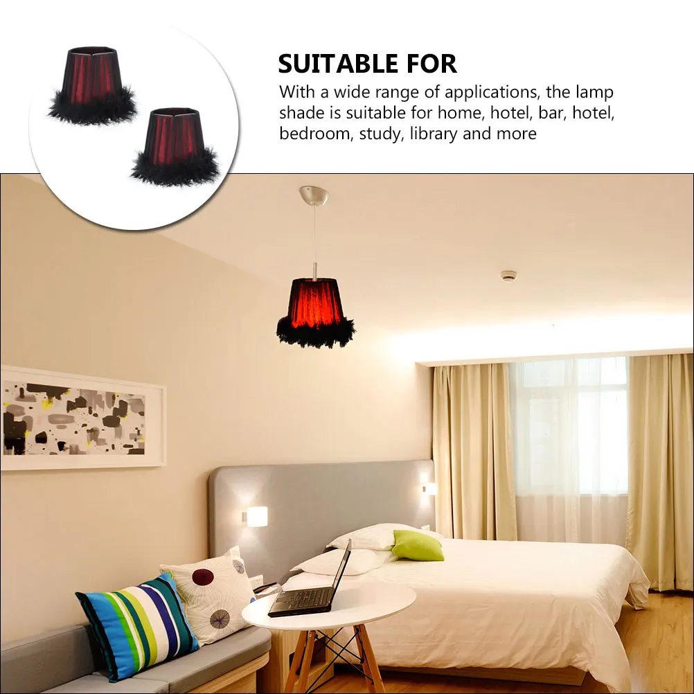 

2Pcs Wear-Resistant Fabric Lampshades for Table Floor Wall Lamps Versatile Decorative Lighting Covers Cloth Art Lampshade