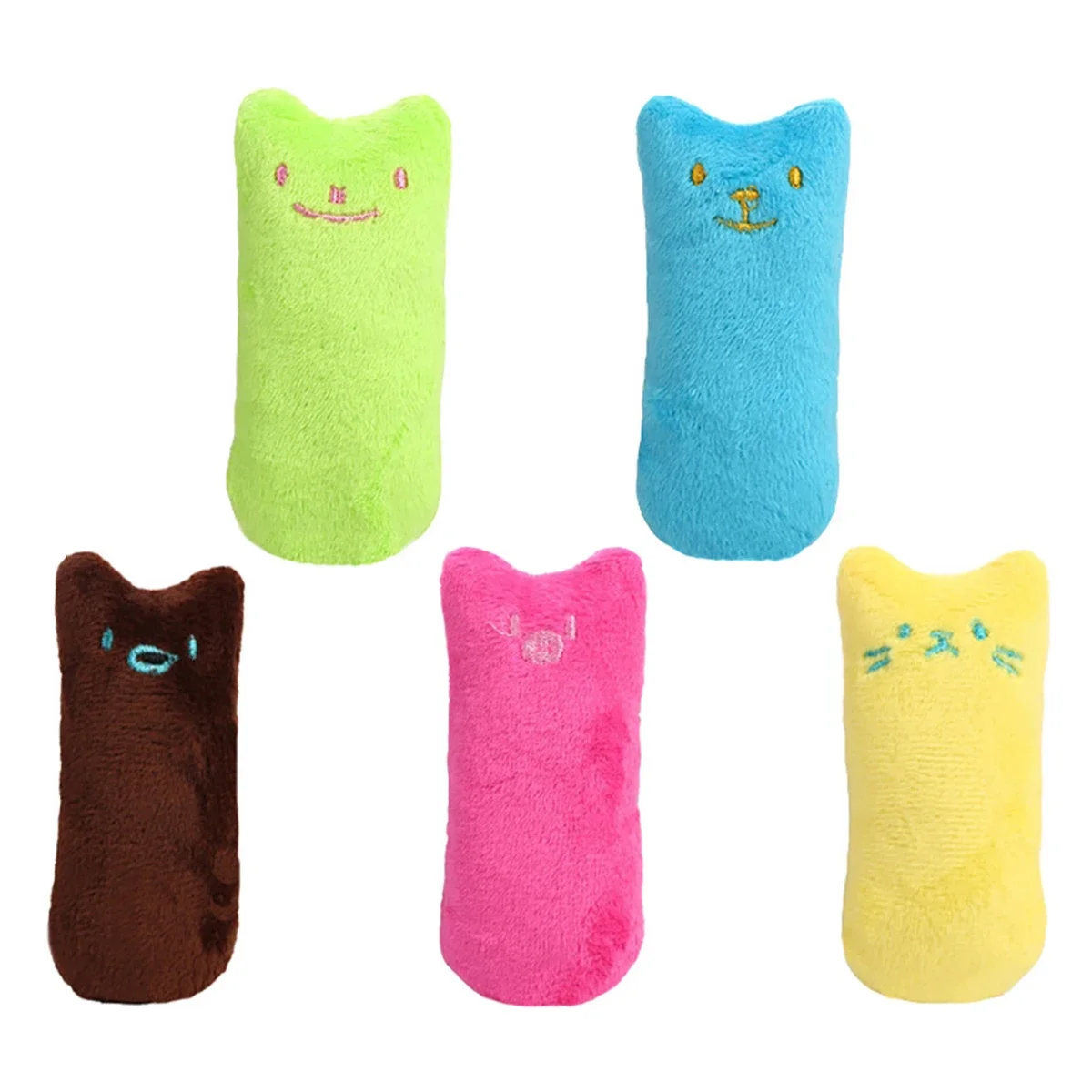 Pet Toy Rustle Sound Catnip Toy Cat Supplies Pet Cute Cat Toys Kitten Teeth Grinding Cat Plush Thumb Pillow Pet Products gatos