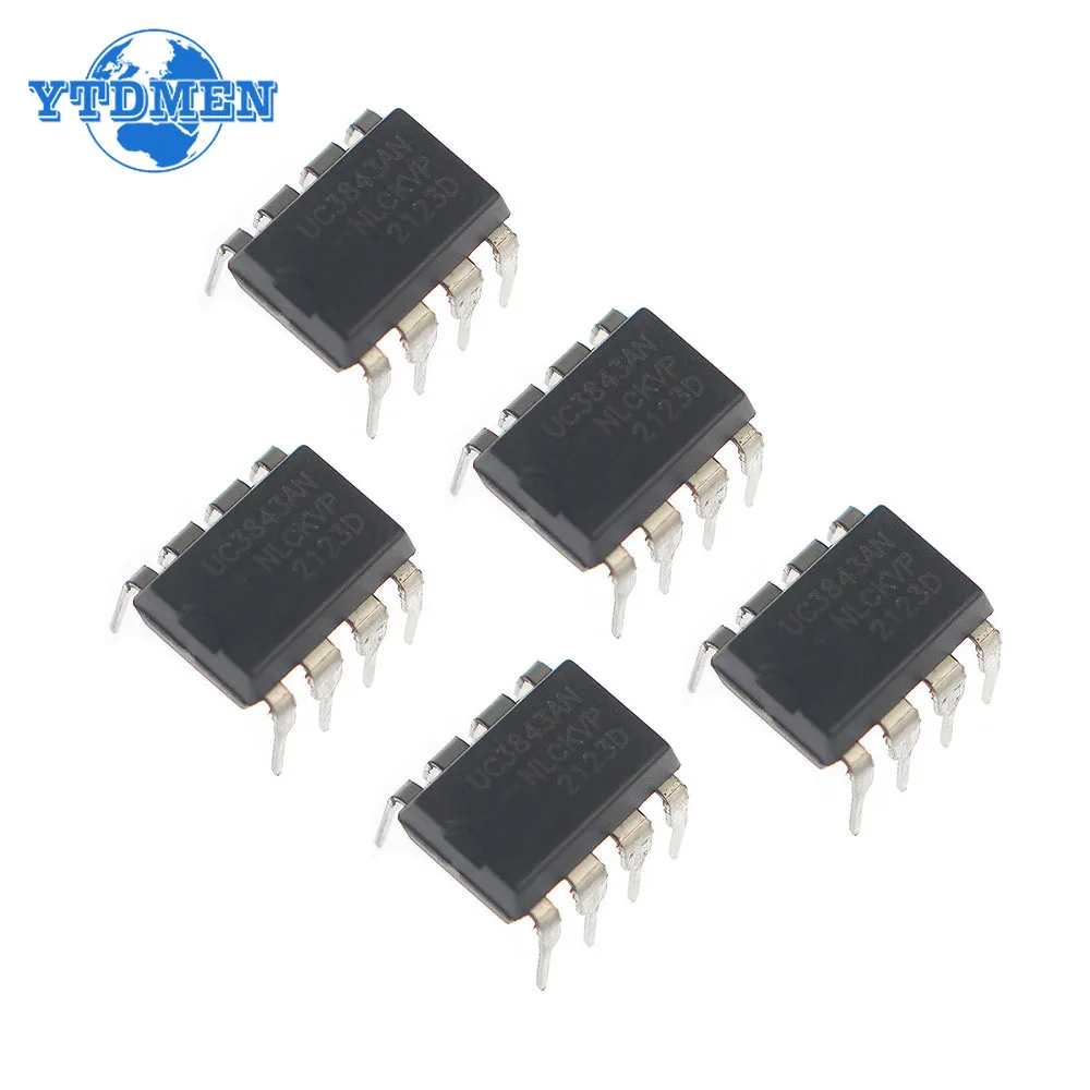 10PCS Integrated Circuits UC3842AN UC3843AN UC3845AN UC3843BD High PWM Current Mode Controller 1A DIP/SOP8 IC Chip Kit