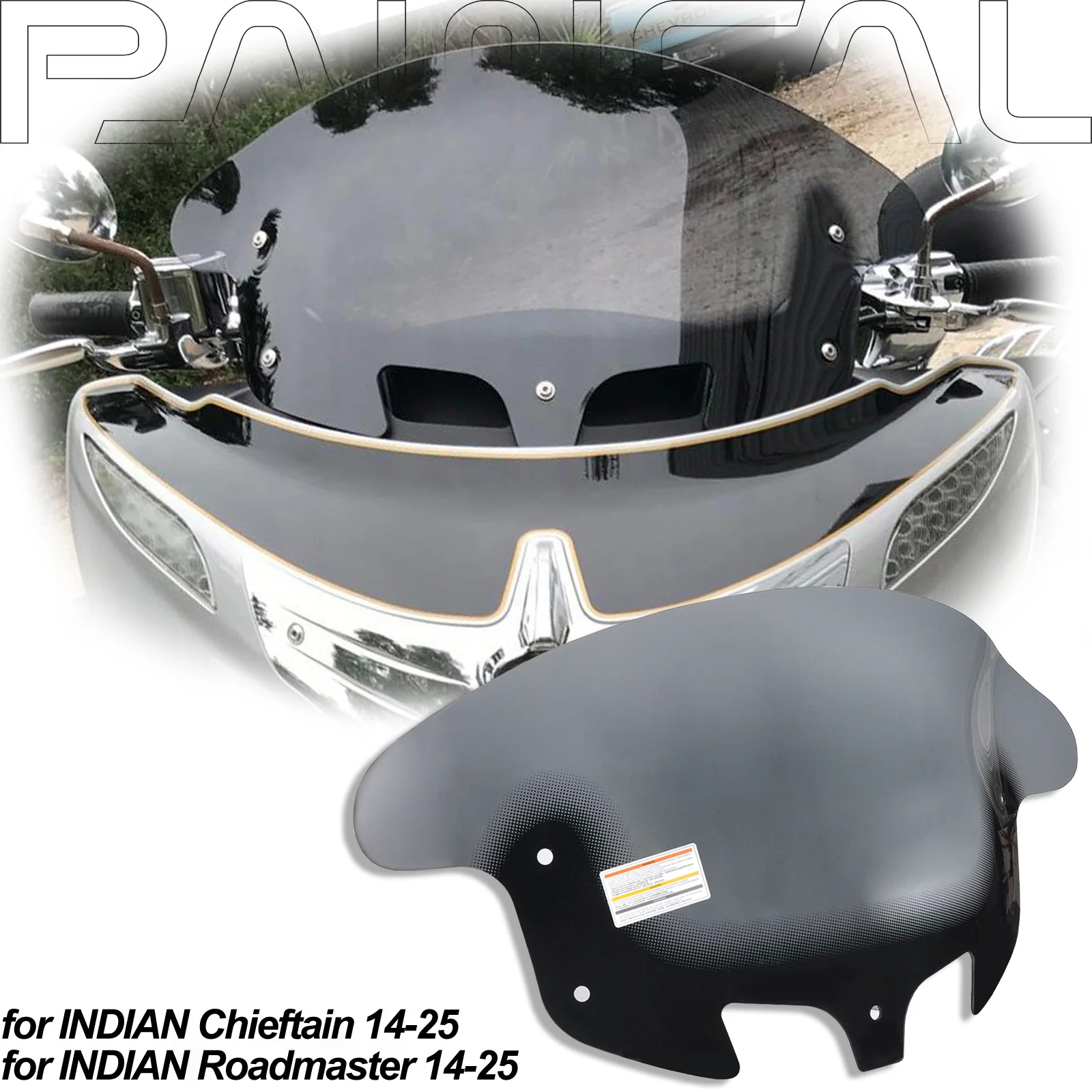 PANICAL para Indian Chieftain Roadmaster 2014-2025 parabrisas de motocicleta antiniebla accesorios deflectores de viento de 16 pulgadas alerón