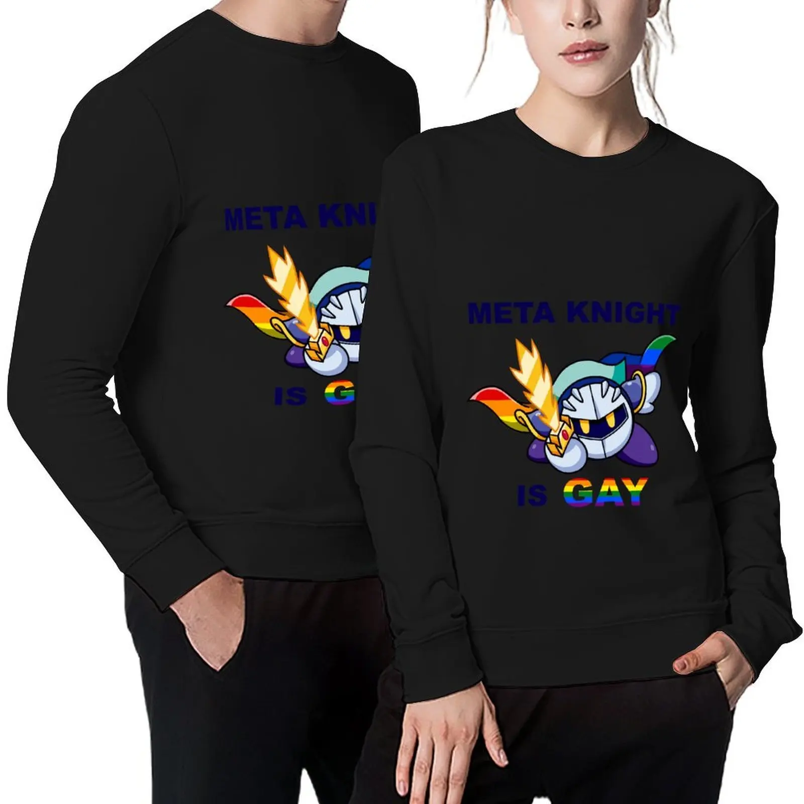 

Meta Knight is GAY (v2) Pullover tracksuit graphic t shirts men winter clothes mens clothing sweatshirt men