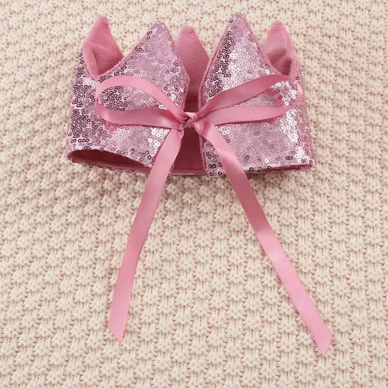 【P】INS Baby Shower Girl Glitter Pink Crown Boy Birthday Party Headwear Stage Performance Headband Star Fairy Stick - view 4