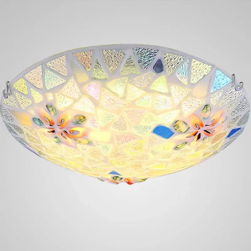 Mediterranean Ceiling Light Bohemian Glass Home Loft Decor for Living Room Creative Shell Lighting Kitchen Bedroom Lamp Fixtures