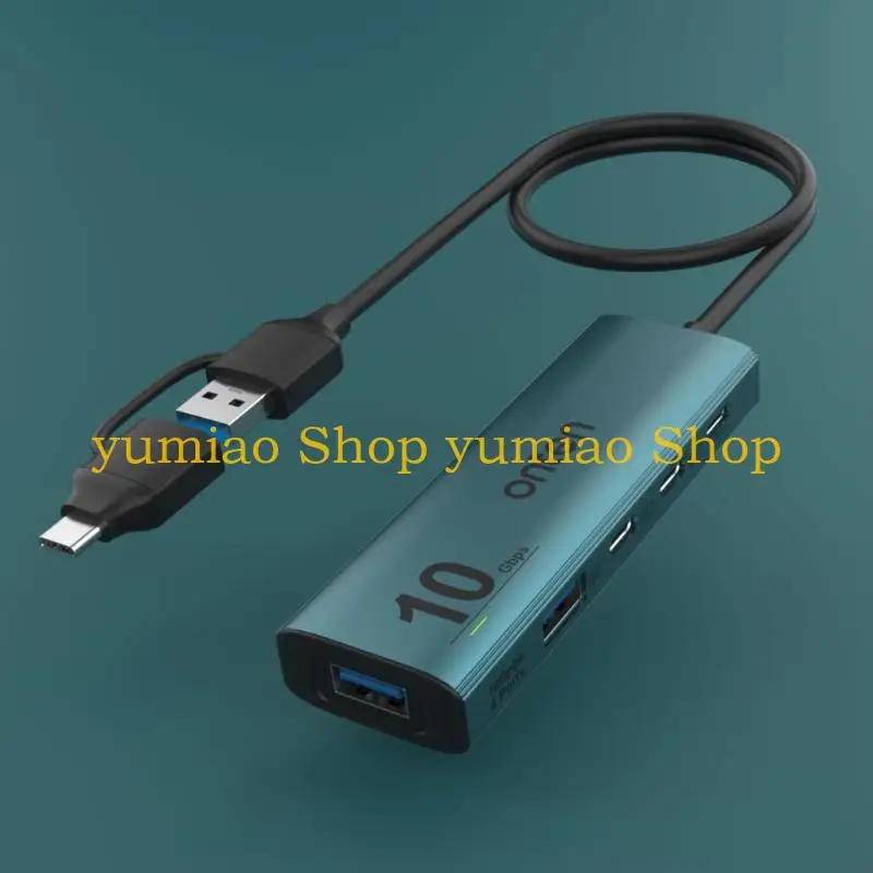 587B USB C Hub with 2x Type C + USB 2.0 OTG Ports for Fast & Data Transmisson