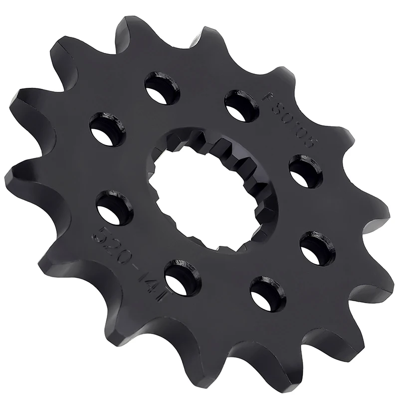 14T/15T/16T Motorcycle Front Sprocket Chain Wheel For Yamaha ATV YFM660 R-N,P,R,S,T Raptor RLE-S Raptor - Ltd Editon Black