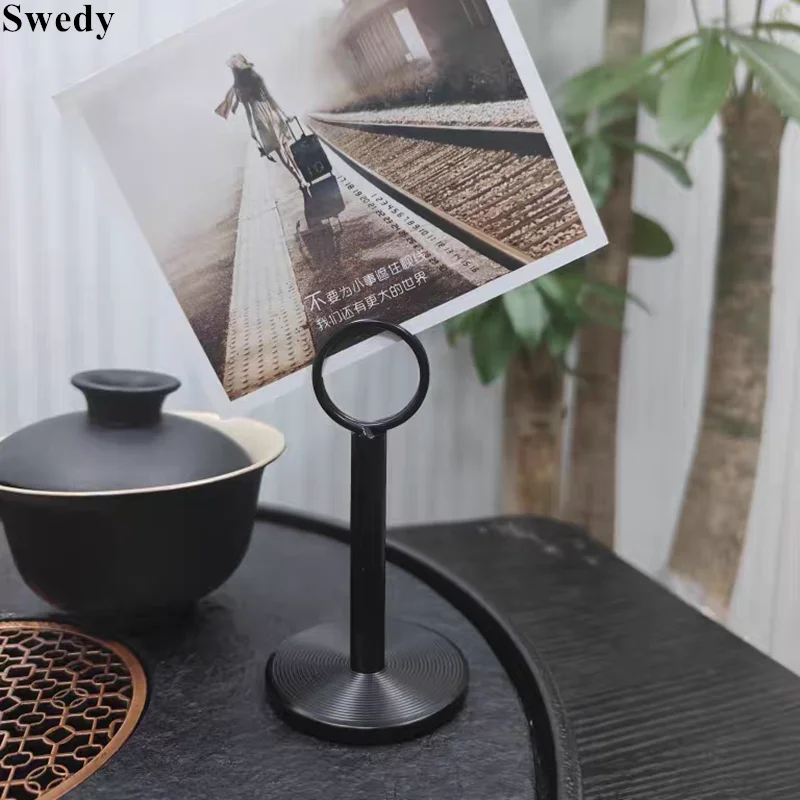 Porta Segnaposto in Acciaio Inox, Porta Menu da Tavolo, Porta Numeri Tavolo per Matrimoni, Clip per Ricette e Segnaposto Riservato