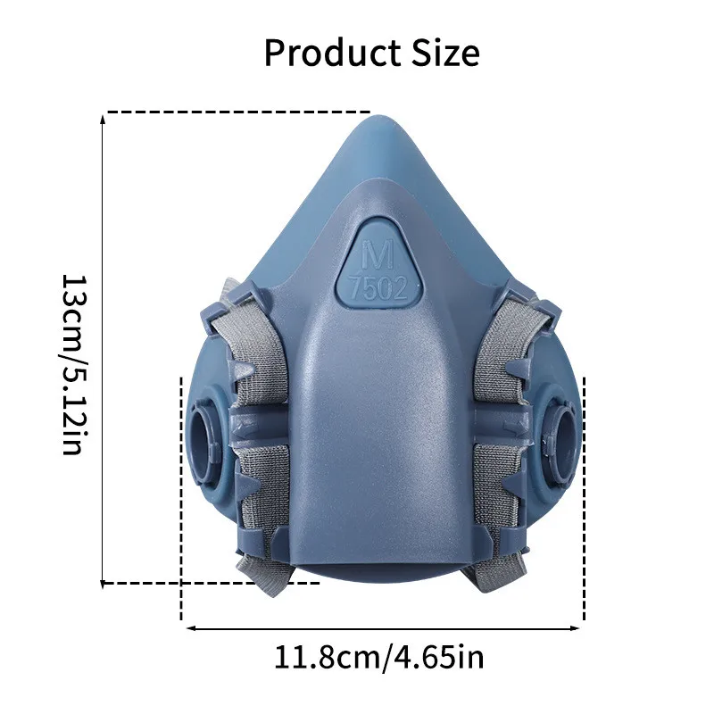 7 In 1/15 In 1/17 In 1 Industrial Painting Spraying Respirator Gas Mask Suit Safety Work Filter Dust Face Mask Replace 7502