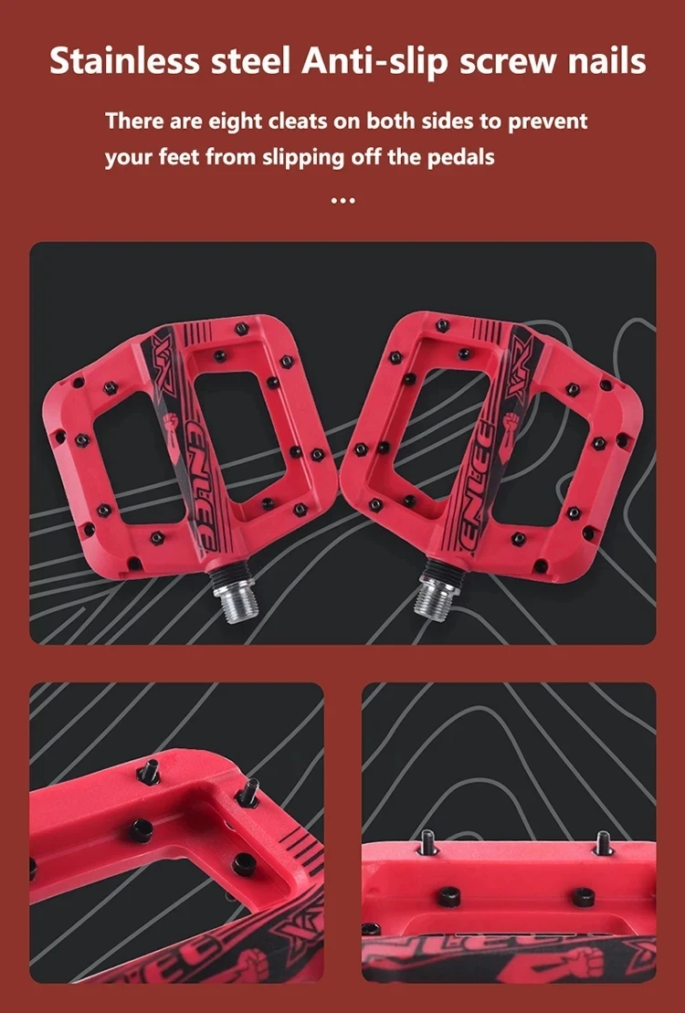 Mountainbike ultraleichtes Nylon Plattform pedal für Fahrrad Fuß stütze Clipless Pedale Flach lager Fuß stütze MTB Fuß stütze Radfahren – Detail 1