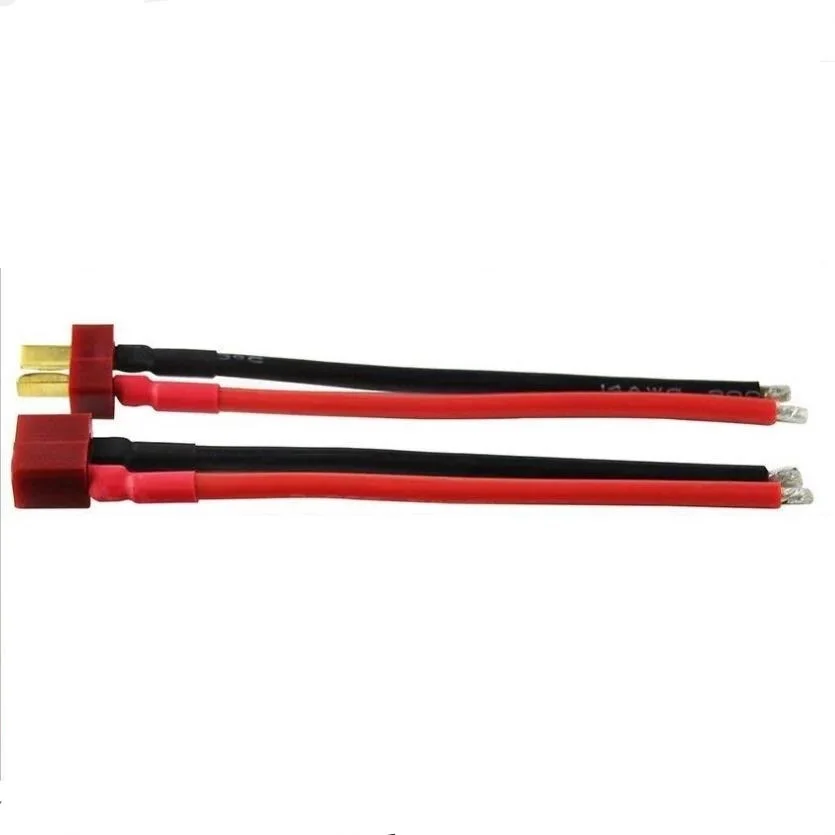 Conector Deans T, conector macho hembra, 10cm, 12AWG, extensión de alta calidad, Cable de silicona, Cable de conexión de batería, venta al por mayor