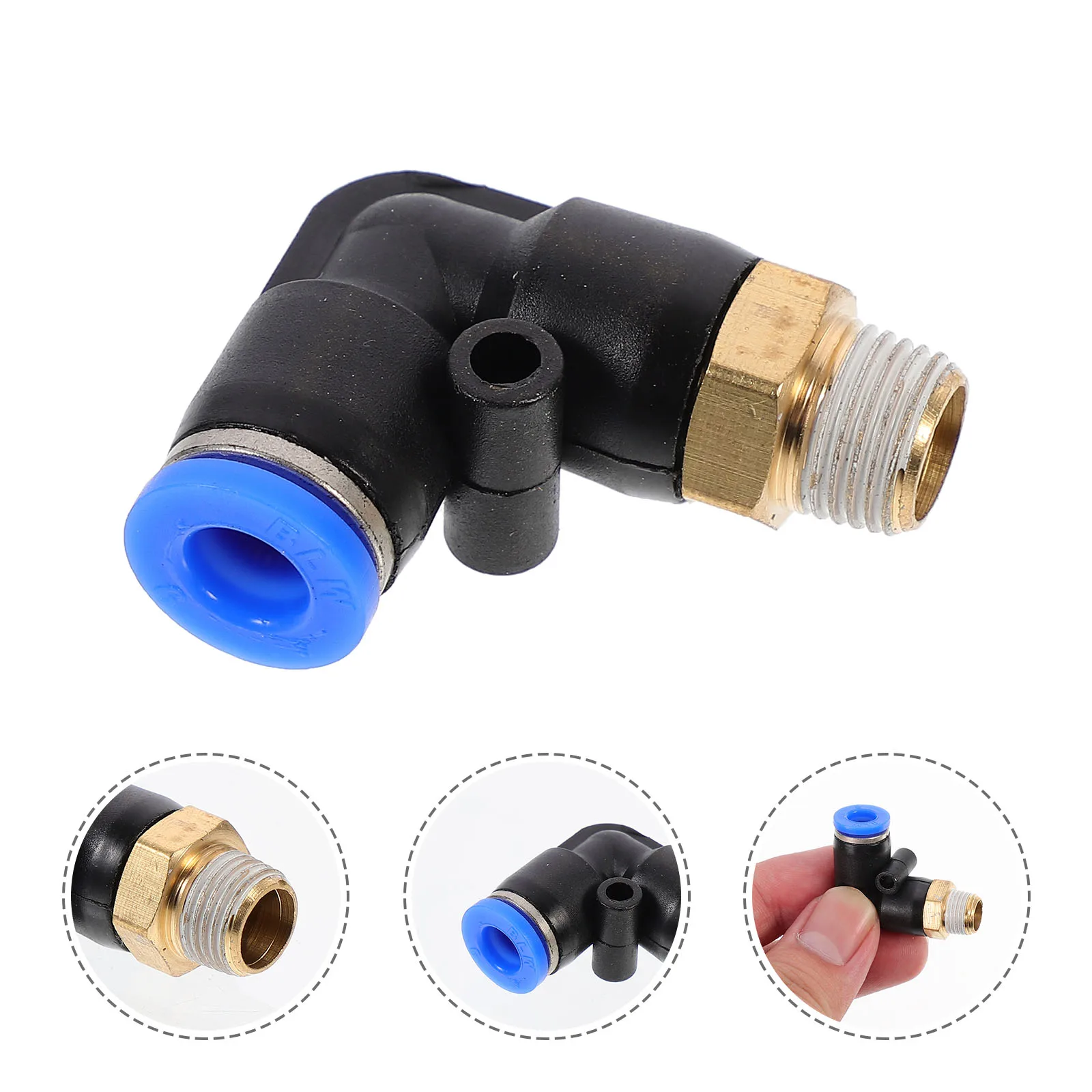 12 Pcs Fittings Pneumatic Connector Right Angle Airfittings Hose Fitting-connector
