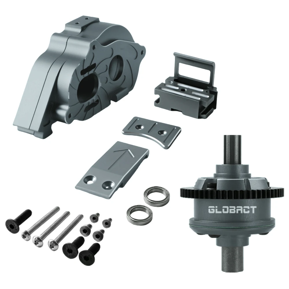 

GLOBACT Motor Mount Gear Cover Set with Steel 57T 0.8Mod Center Diff Gear for Arrma 1/10 KRATON OUTCAST 4S 1/8 MOJAVE RC Parts