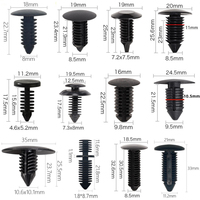 20Pcs For 5-11mm Hole Car Fender Clip Bumper Clip Plastic Screw Fasteners Auto Roof Tailgate Lining Rivet