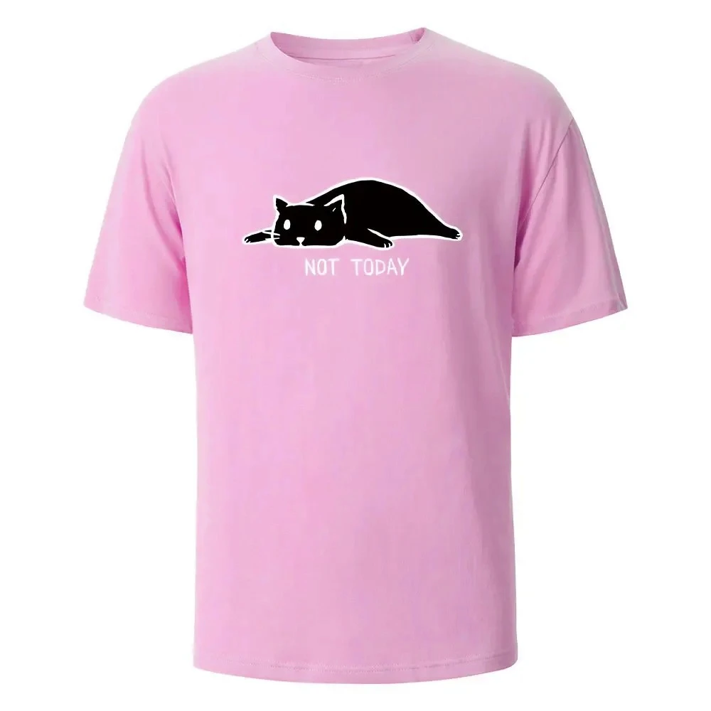 Not Today Funny Printed T-shirts for Women Summer Breathable Comfortable Tops New Short-Sleeved O-neck Basic Women Clothing