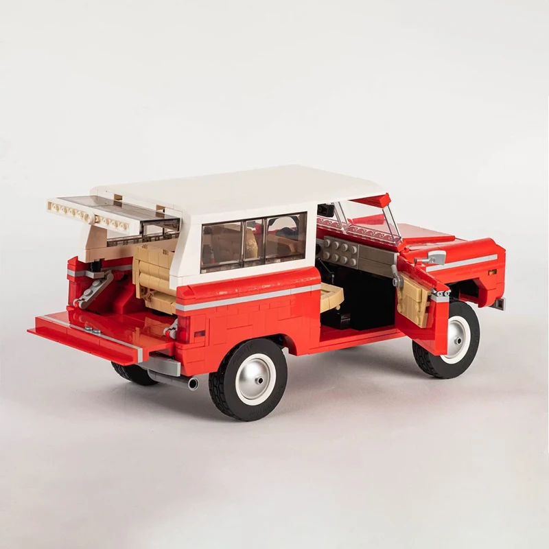 سرعة بطل سيارة نموذج MOC قوالب بناء الرجعية الكلاسيكية موستانج وحدات التكنولوجيا هدية عطلة تجميع ألعاب أطفال البدلة #5