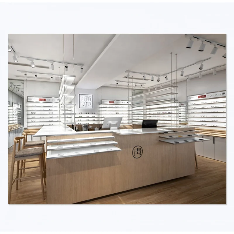 Custom.Optical Store خزانة عرض النظارات الرف ديكور المتجر البصري