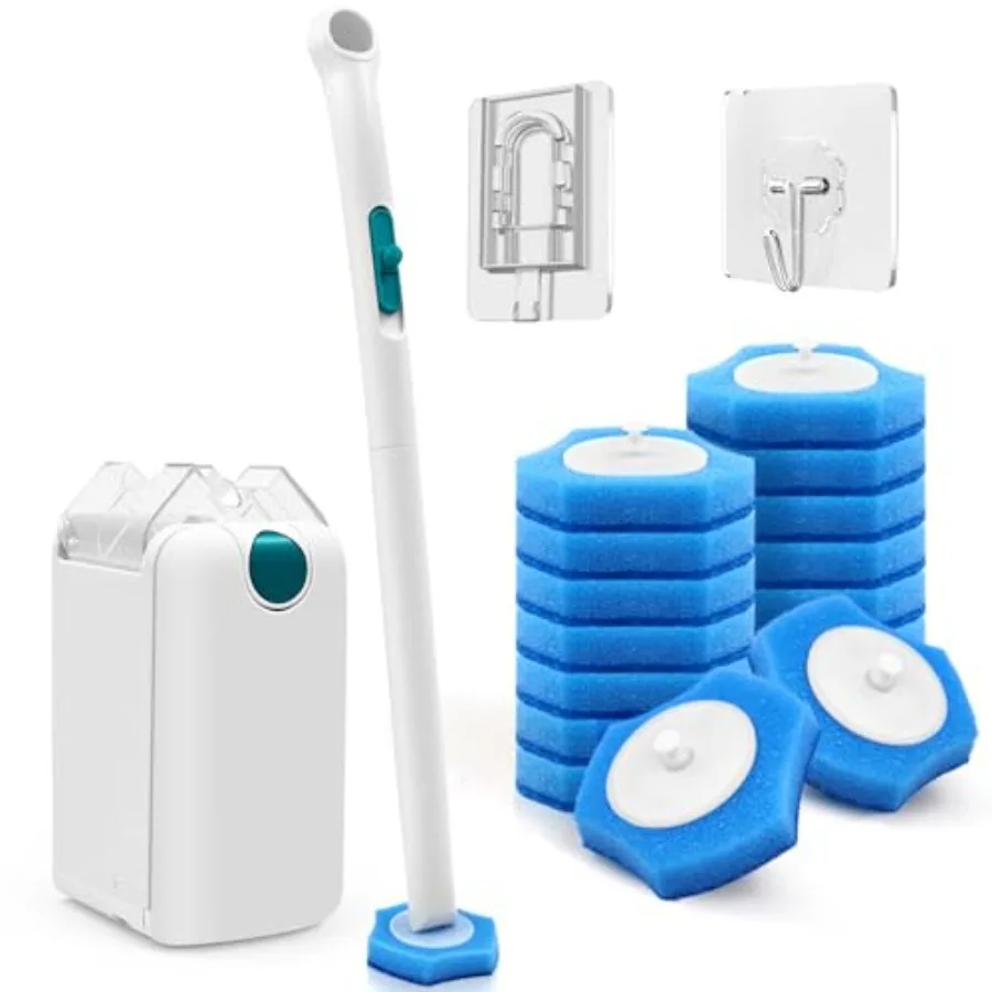 

Bowl Holder Set with Upgraded Clamping System, 16PCS, Bathroom Cleaning Tool for Sink Bathtub Drain Wash Basin Urinal