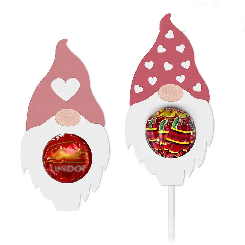 Valentine Gnome Heart Lolly Holder Shaker Metal Cutting Dies Stencils for DIY Scrapbooking Decorative Embossing DIY Paper Cards