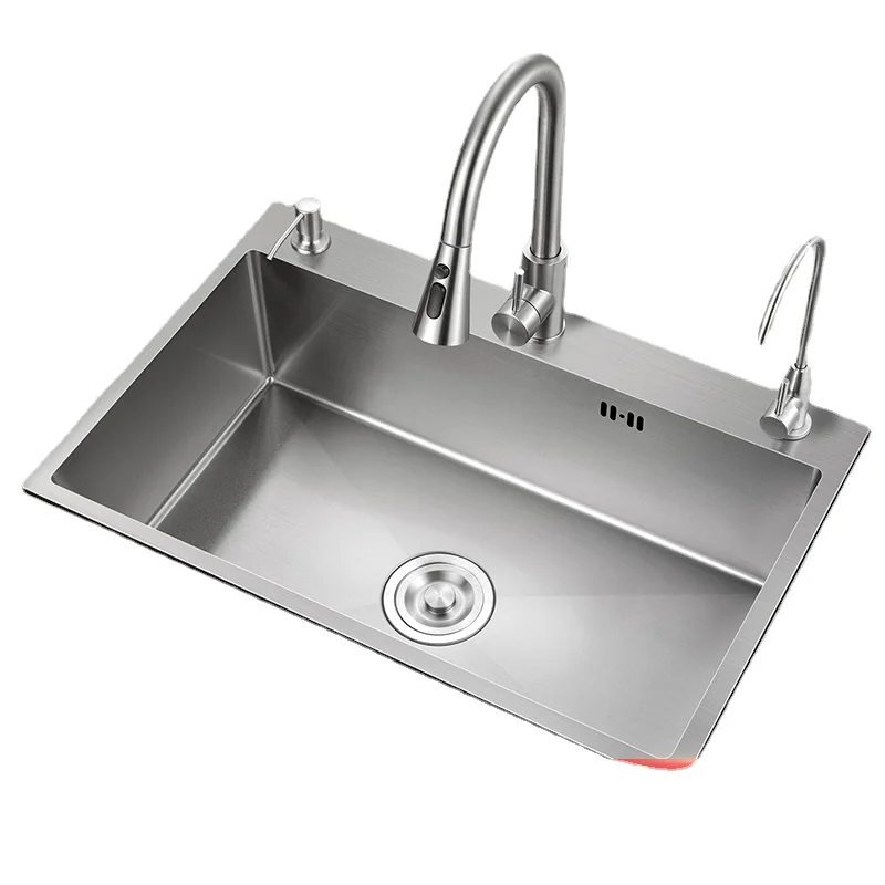 

Yy Kitchen Washing Basin Nano Sink Large Single Sink Household 304 Stainless Steel