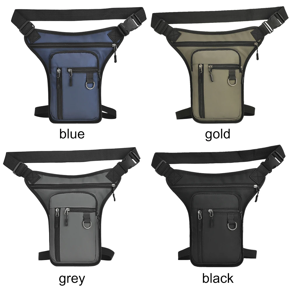 Men Motorcycle Leg Side Bag Multipocket Riding Fanny Pack PU Leather Motorbike Hip Leg Pack Outdoor Sports Ride Bag