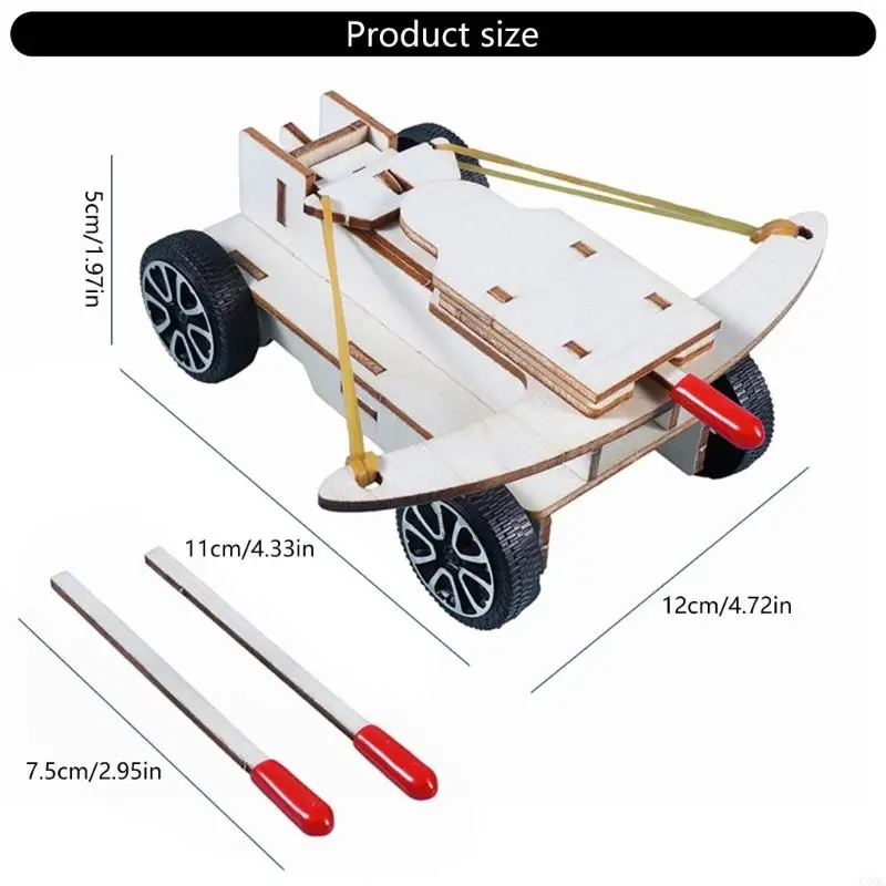C90C Miniature Siege Catapult Model Assembly Assembly Toy for Kid Student 6+ Science Educational Toy Classroom Tool