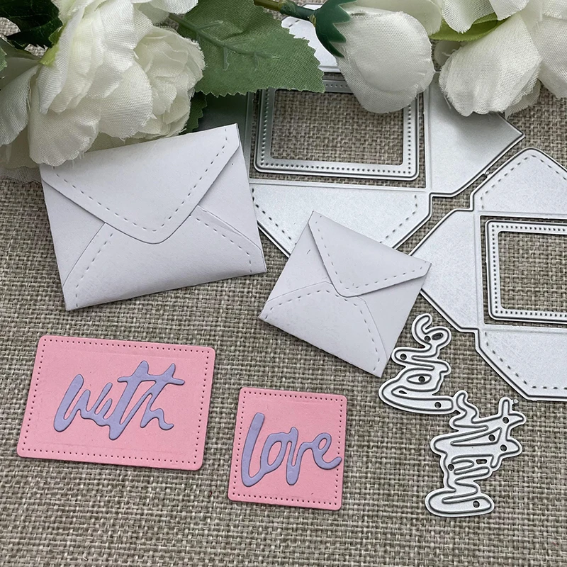 

Новый закрытый конверт, металлические трафареты для высечки, трафареты для «сделай сам», скрапбукинг, декоративная ручная работа, шаблон для высечки, форма