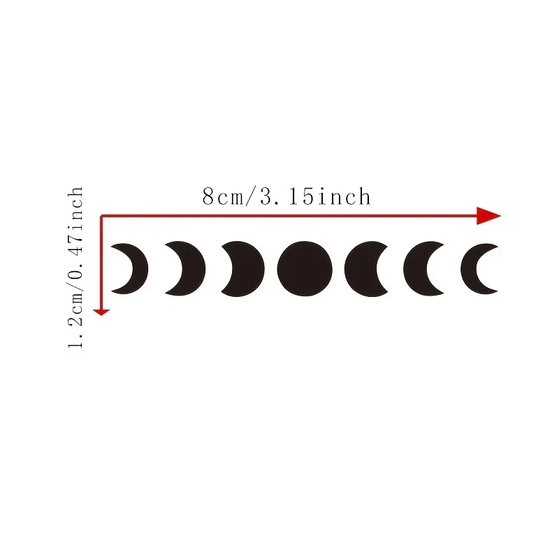 2pcs Moon Phase Decals, Vinyl Car Stickers, Cute Moon Stickers, Car Rearview Mirror Decorations, Mirror Decals, Laptop Stickers
