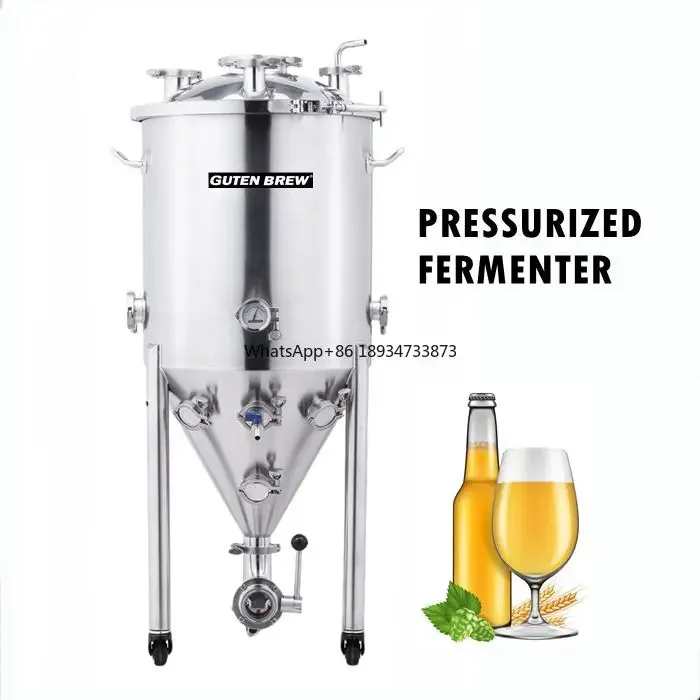 Stainless steel 304 Conical Fermentor 30L-105L Tank Fermenter with Chiller for home brewing Beer fermentation tank