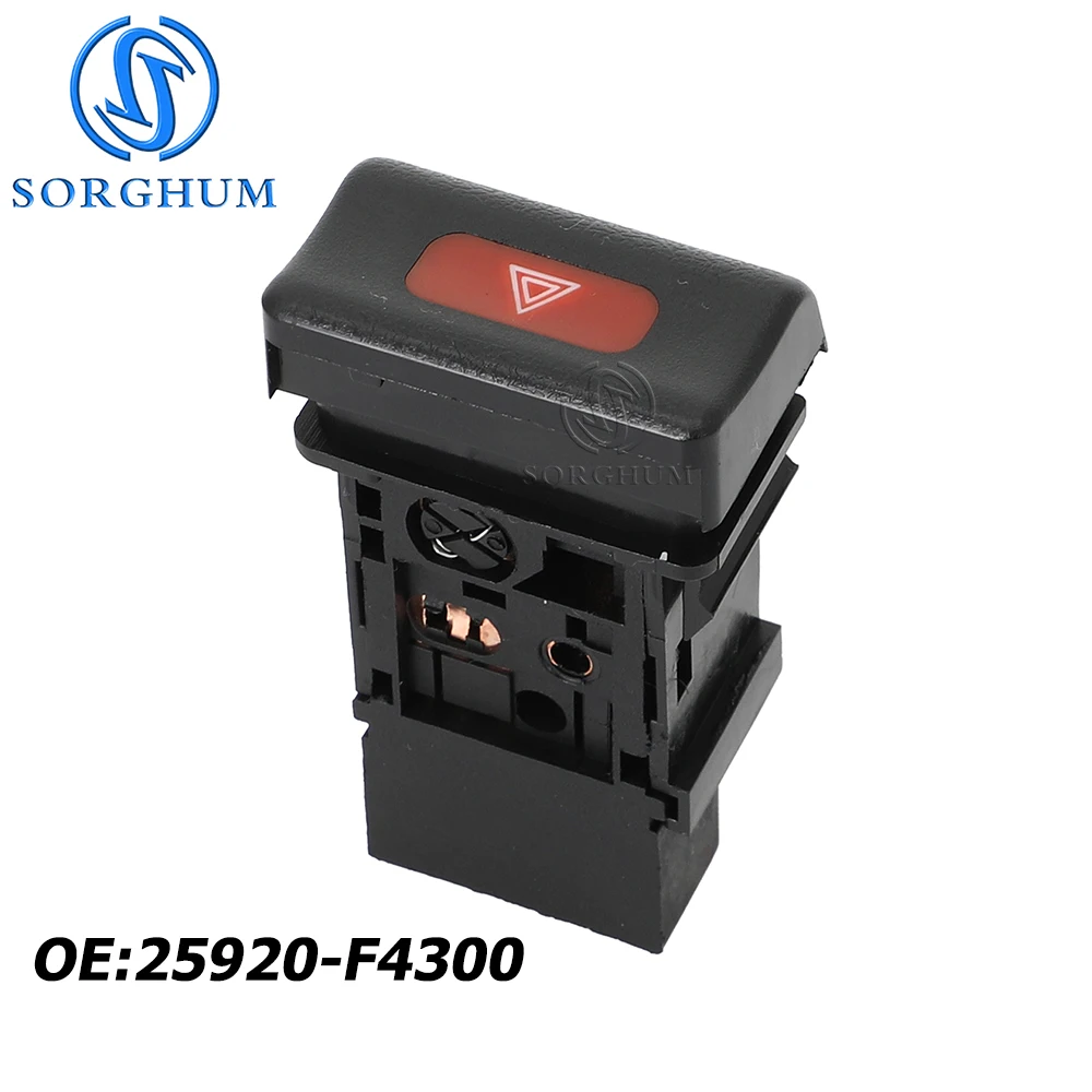 SORGHUM Car Warning Hazard Emergency Light Switch Button For Nissan Sentra Sunny 25920-F4300 25920-F4100 8 Pins Car accessories