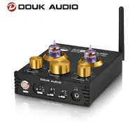 Douk audio HiFi Bluetooth 5.0 JAN 5654 Tube Vacuum Preamplifier USB DAC APTX Home Stereo Audio Preamp Headphone Amp