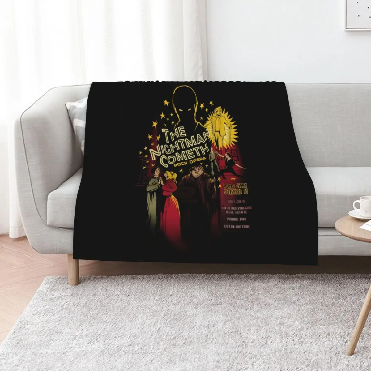 The Nightman Cometh Throw Blanket Soft Breathable Blanket for Night Sleeping