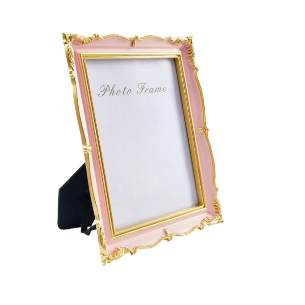 Memorable Photo Showcase 7 Inch Photo Frame Vintage Picture Frame Colorful Decorative Frame Intricate Relief Carvings