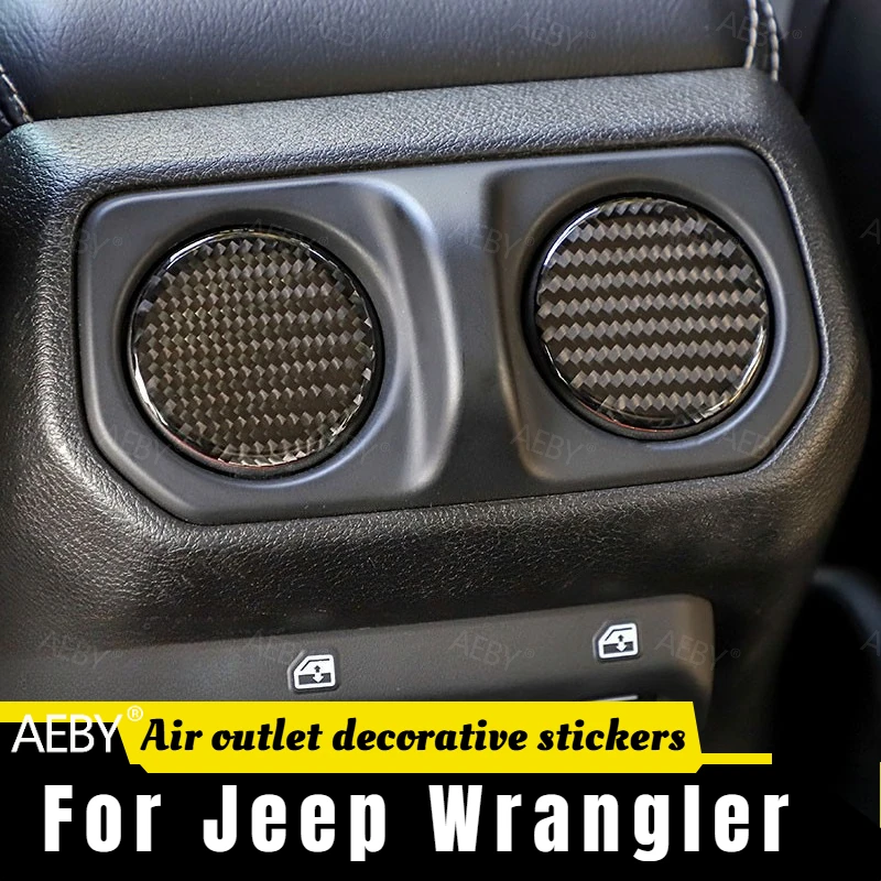 

For Jeep Wrangler 2018-2023 Rear vent cover decoration,Rear air conditioning outlet cover,Center console trim,Accessories