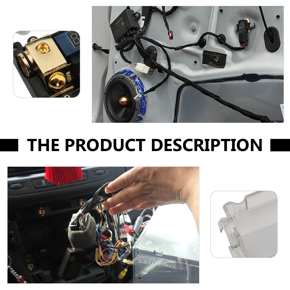 

1pc High Performance Car Audio Fuse Holder Led Voltage Display Auto Power Off For Vehicle Boat Stereo Amplifier