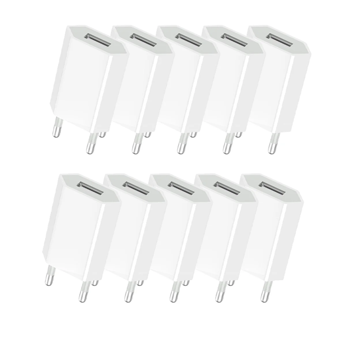 

10Pcs Mini Portable 5V 1A Eu AC Usb Wall Charger Plug Adapter Charger Plug EU Plug