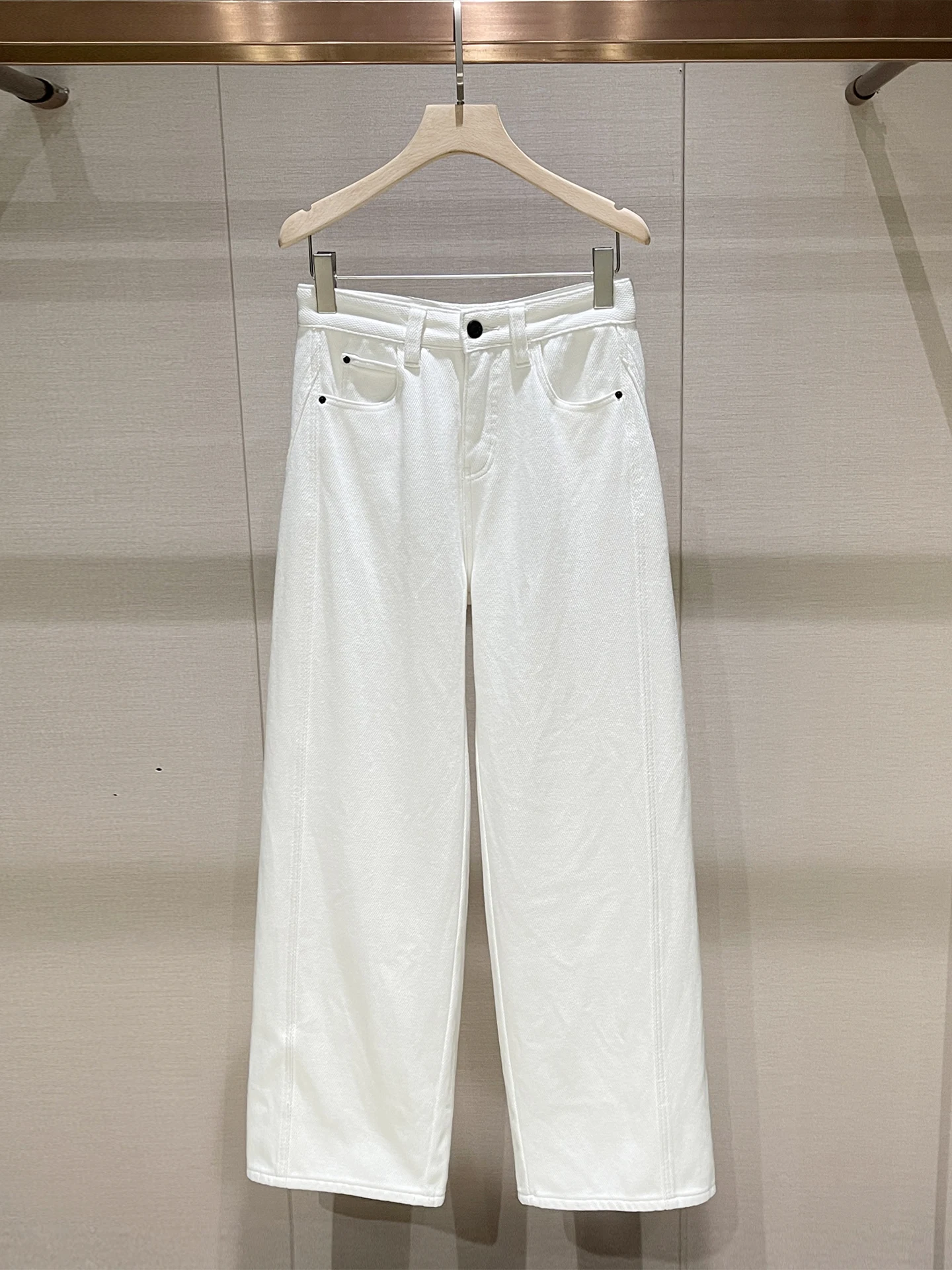 

Белые прямые джинсы с высокой талией на подкладке Fce, женская одежда, повседневные зимние джинсы с высокой талией, Новое поступление