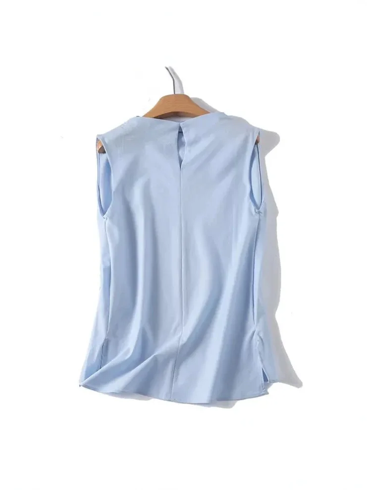 Dave&Di Summer New Women's Clothing Simple And Fashionable Sleeveless Shirt Vest Top