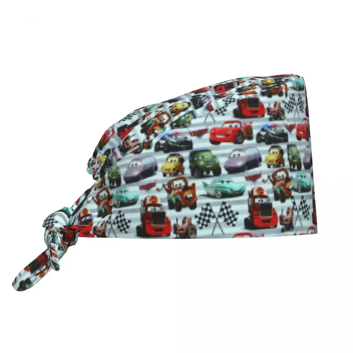 

Custom Sally Carrera Cars Lightning Mcqueen Working Cap Surgical Hats Women Men Operating Room Cap Nursing Cap Lab Works Hat