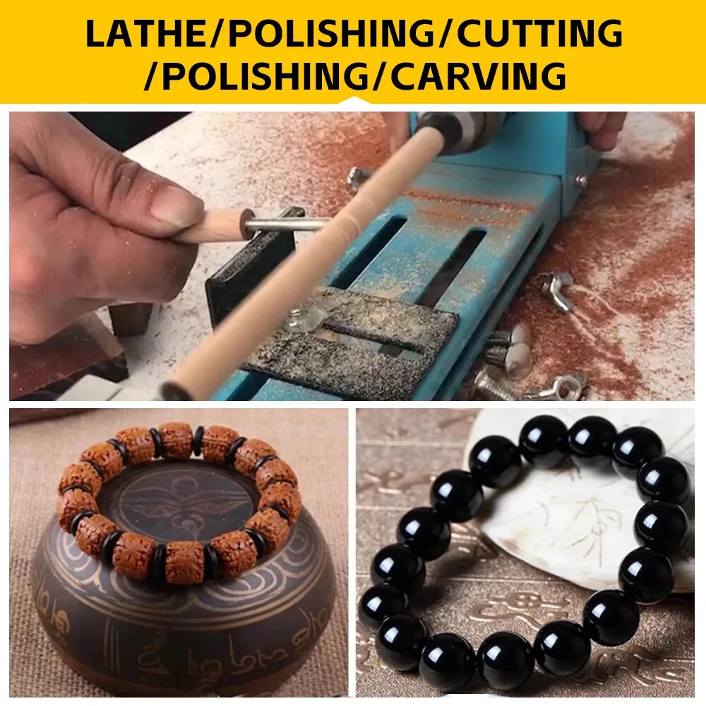 Miniature Buddhist Prayer Beads: Grinding,Polishing,and Cutting on A Small Lathe