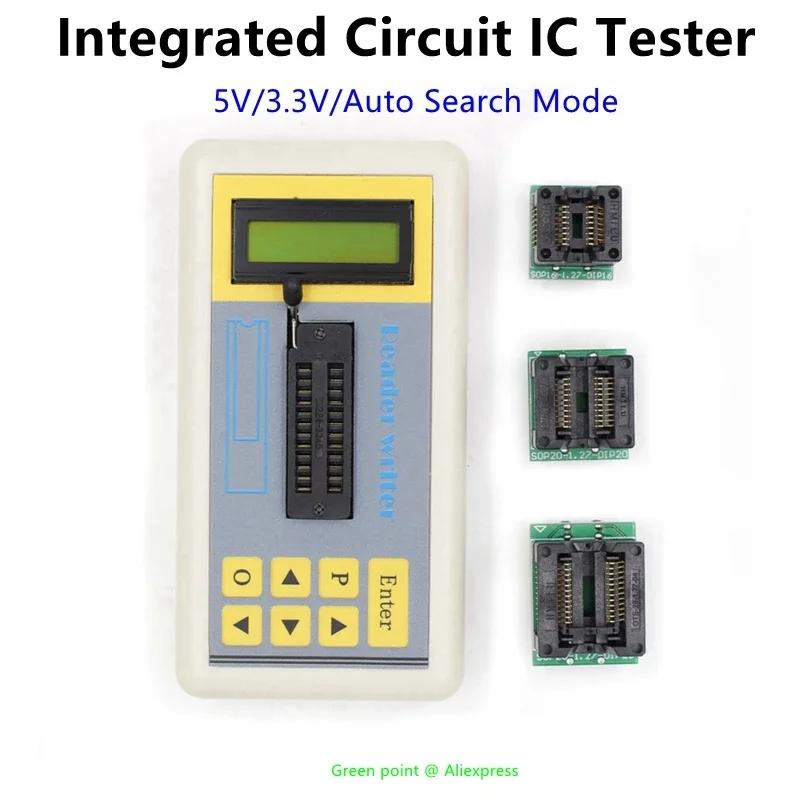 

5V/3.3V/Auto Search Mode Integrated Circuit IC Tester Digital Transistor Regulator Voltage Value Identification Maintenance Tool