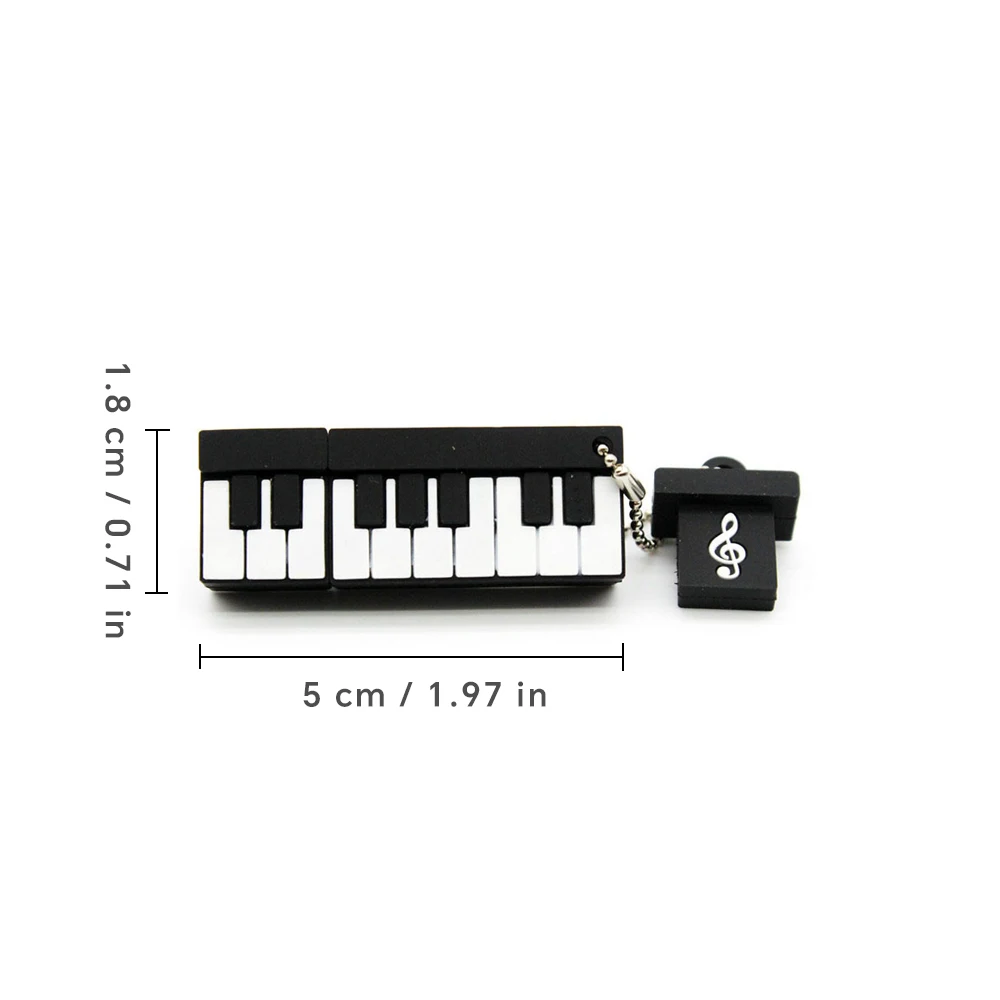 USB-Stick mit hoher Kapazität – Klavierdesign, leichter Memory-Stick, wasserdicht, kompakt und langlebig, kreatives Flash-Laufwerk