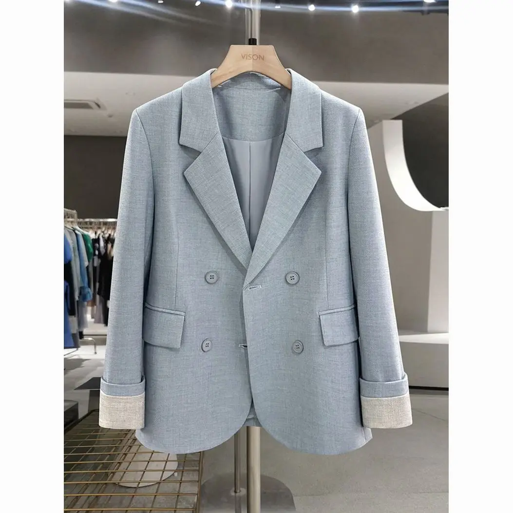 Blue Korean Light Mature Style Blazer Women's 2026 New Spring and Autumn Fashion Foreign Style Design Sense Niche Suit