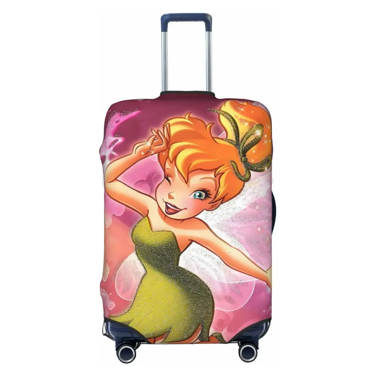 

Чехол для багажа с изображением феи Тинкербелл, эластичный защитный чехол для дорожного чемодана, подходит для чемоданов 18-32 дюймов