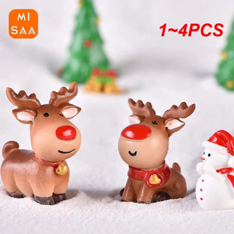 1~4PCS Christmas Ornaments Not Easily Deformed Carry Exquisite Convenient Decoration Ornaments Durable Cute Mini Solid