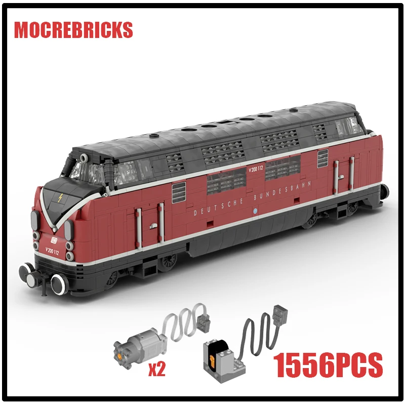 

MOC City Train DB Class V200 Locomotive Assembly Building Blocks Model Technology Bricks Children's Toys Birthday Gifts