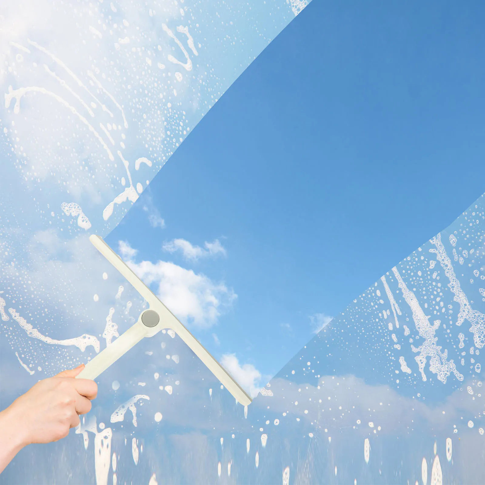 

T Shaped Glass Squeegee Cleaning Wiper for Home Bathroom Kitchen Shower Door Tile Floor Car Windows Portable Convenience