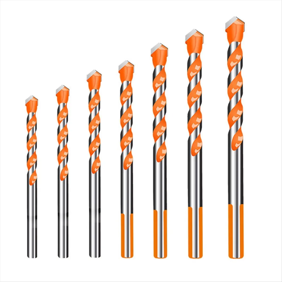 

7Pcs Ultimate Drill Bits,Concrete Drill Bit, Drilling and Punching Work Kit for Ceramic Tile, Concrete, Brick, Glass
