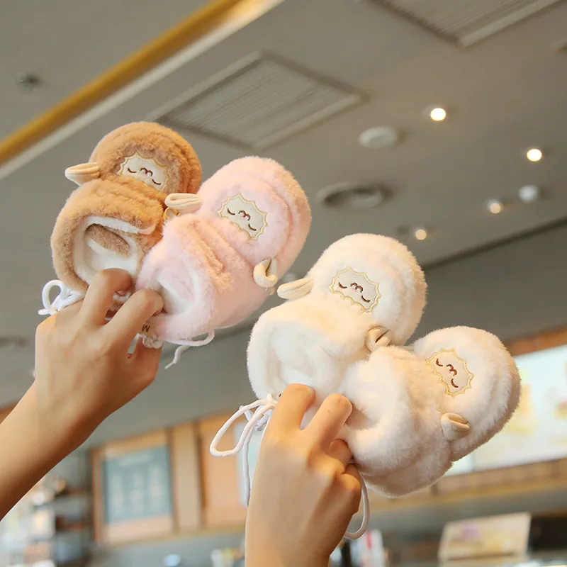 

Fashion Cute Cartoon Baby Plush Boots 2025Winter New Kids Snow Boot Simple Girls Ankle Boots Comfor Anti Slip Baby First Walkers