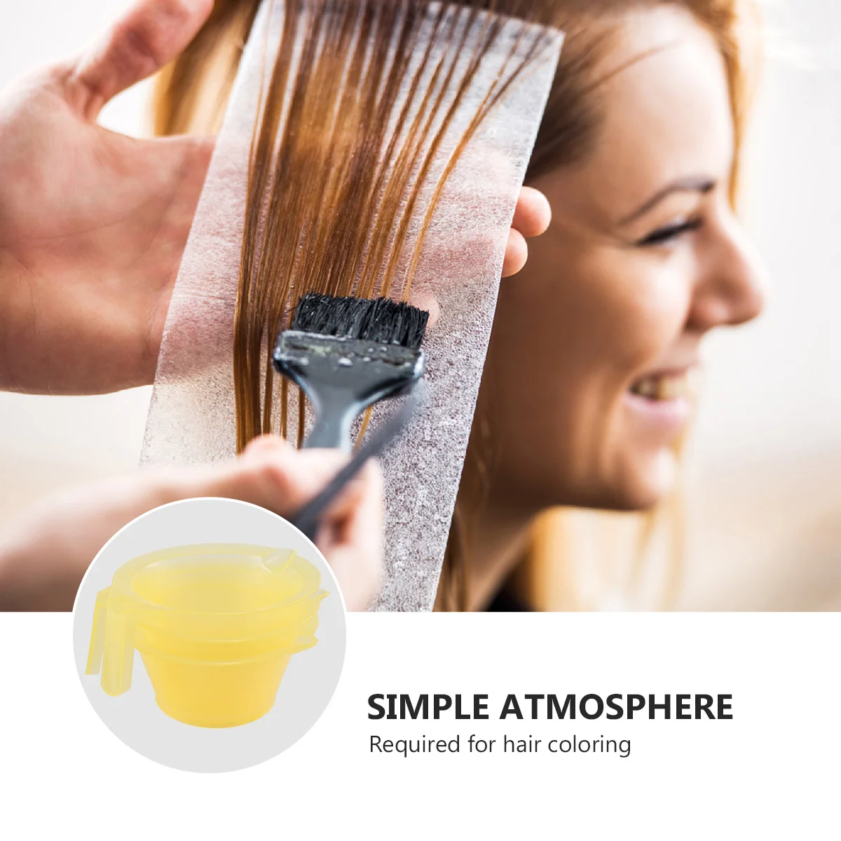 

3 шт., желтый инструмент для окрашивания волос, без краски для волос, чаша для окрашивания, беспорядка, тонировка, чашка для окрашивания волос, чаша для окрашивания, набор инструментов для салона