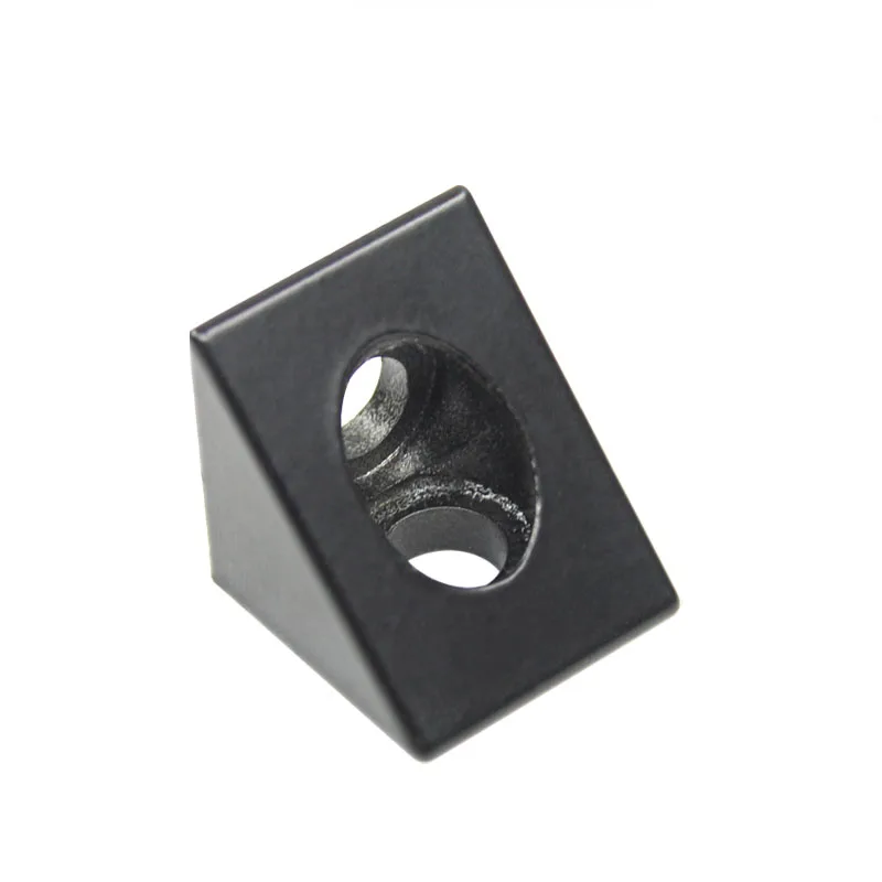 Conector de esquina de ángulo de ranura en V, soporte de ángulo de 90 grados, negro para openbuilds 2020, perfil de aluminio, piezas de bricolaje de impresora 3D CNC, 1/4 Uds.