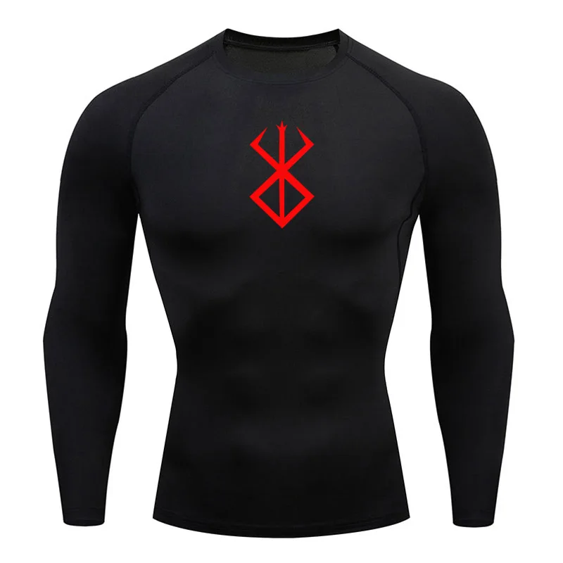 Compression Shirt Men's Long Sleeve T-Shirt Gym Running Sweat Top Sports Outdoor Sun Protection Second Skin Sportswear Rashgarda